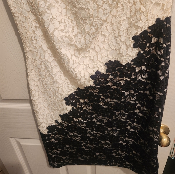 Ralph Lauren Two Tone Lace Party Dress - Picture 5 of 6